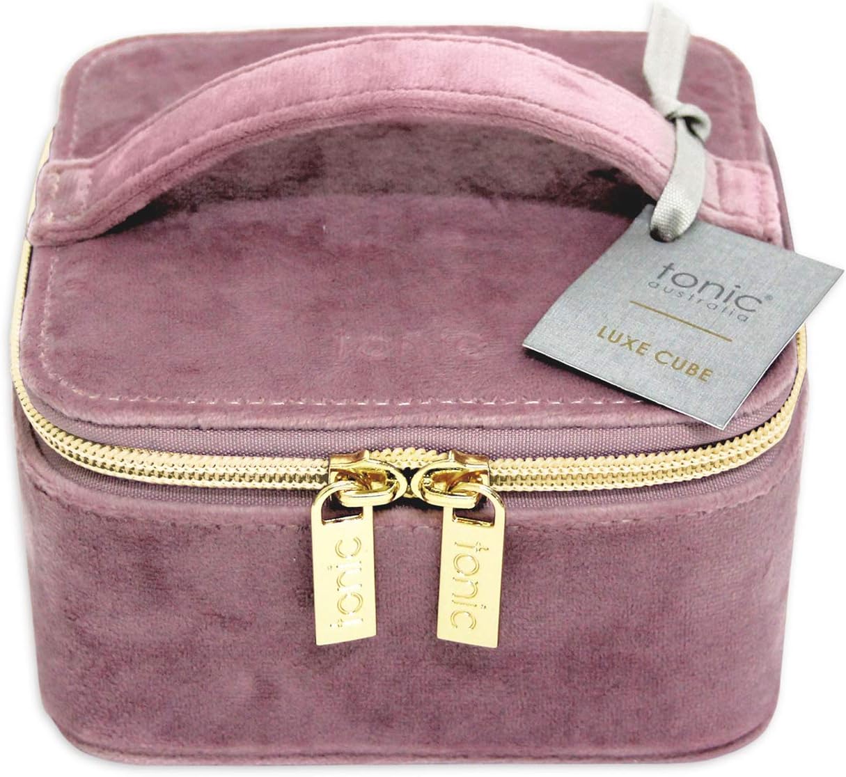 Tonic Australia Luxe Velvet Cube Jewelery Holder - Musk