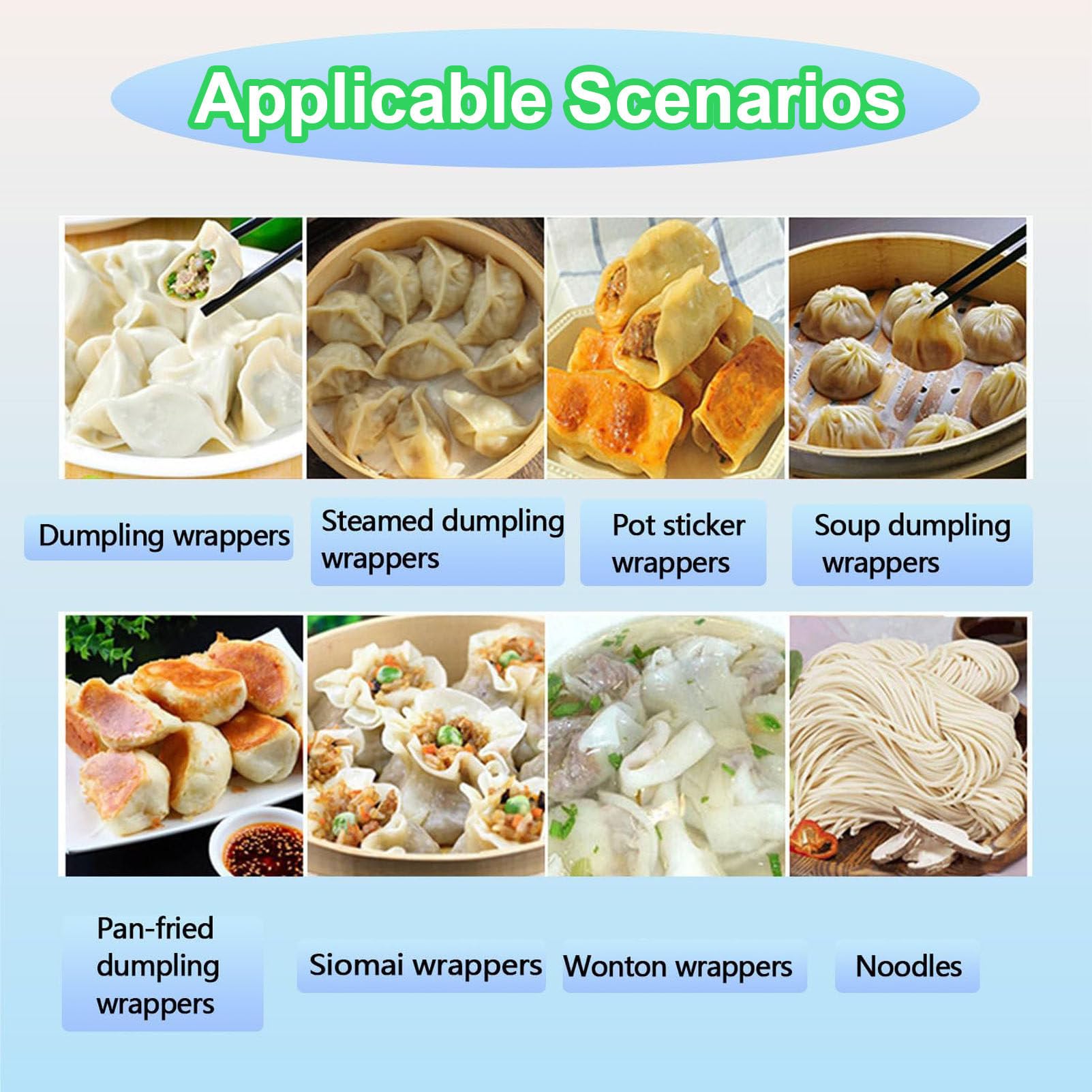 Máquina Profesional para Hacer ravioles, eléctrica automática de 140 W, para procesar Masa de Dumplings con moldes para wonton, ravioles y Pierogi, 50-60 Piezas/min. Circular+Square+Bar
