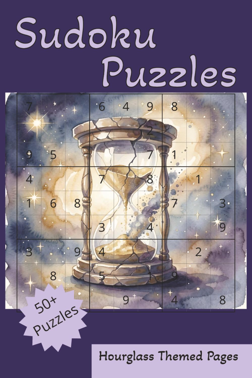 Sudoku Puzzles: Sudoku Puzzles, Hourglass Themed, 6x9 Inches, 110 Pages, 50+ Puzzles, Solutions Included