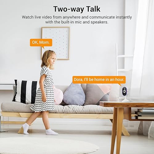 Miniatura 3 de Cámara de seguridad inalámbrica, vigilancia WiFi 2.4G5G, detección humana AI, audio de 2 vías, visión nocturna, fuente de alimentación con cable