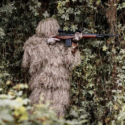 Miniatura 2 de DoCred 5 in 1 Ghillie Suit, 3D Camouflage Hunting Apparel wJacket, Pants, Hood, Carry Bag for AdultsYouth, SMLXLXXL