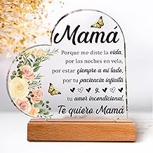 Vetbuosa Mom Gifts, Mother Gift, Mothers Day Gifts Acrylic Plate, Birthday Gift Mother, Gifts for Mother from Daughter and Son, Mother's Day Gift