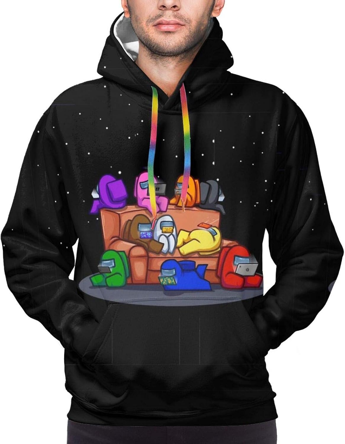 Hairongda Game Sweater Casual 3D Printed Pullover Long Sleeve Hoodie Sweatshirt Top