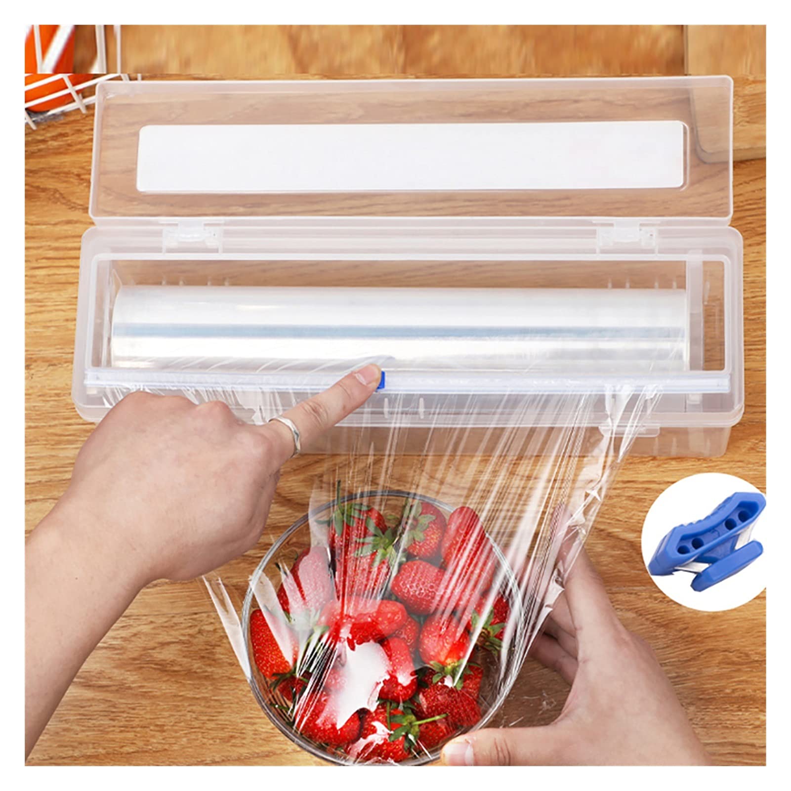 SINJEUN Catering Cling Film – 4 Pack, 30cm X 100m Each – Transparent PE Plastic Food Wrap For Kitchen & Fridge-527832