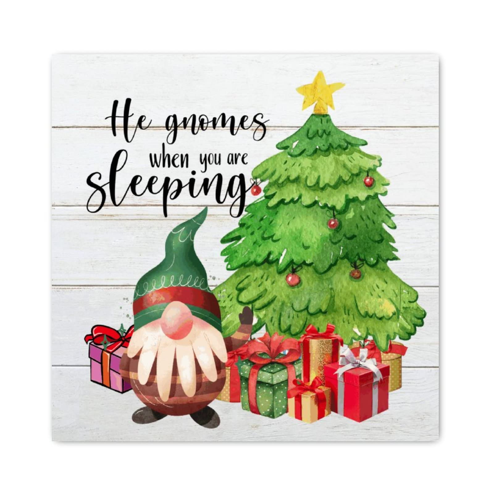 Panneau de Noël en bois suspendu : déco murale pour maison et chambre