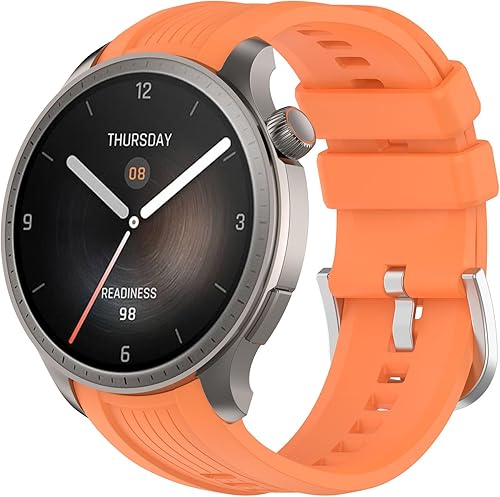 Miniatura 10 de FitTurn Paquete de 4 correas de reloj diseñadas para Amazfit Balance, correa de reloj de repuesto de silicona suave, pulsera ajustable para Huami