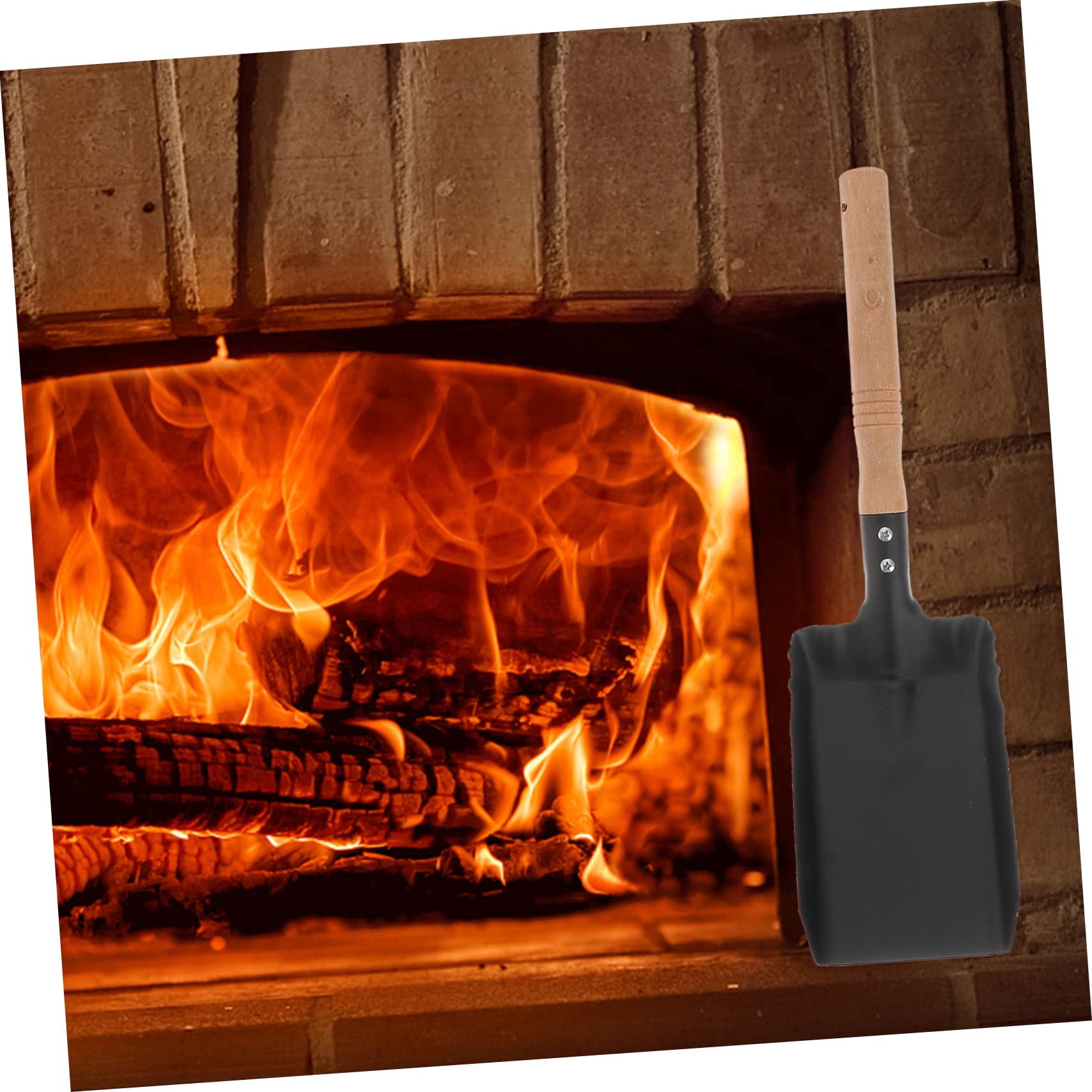 MAGICLULU 2 Set Di Pale Per Cenere Paletta Per Stufa Multifunzionale Paletta Per La Pulizia Della Cenere Materiale in Ferro E Legno Pratico E Robusto