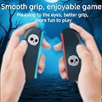 4pcs Thumb Grips Compatible with Switch 2, White & Glitter Skull Design Anti-Slip Silicone Joystick Caps Ergonomic Controller Stick Button Covers for Gamers Comfortable Grip