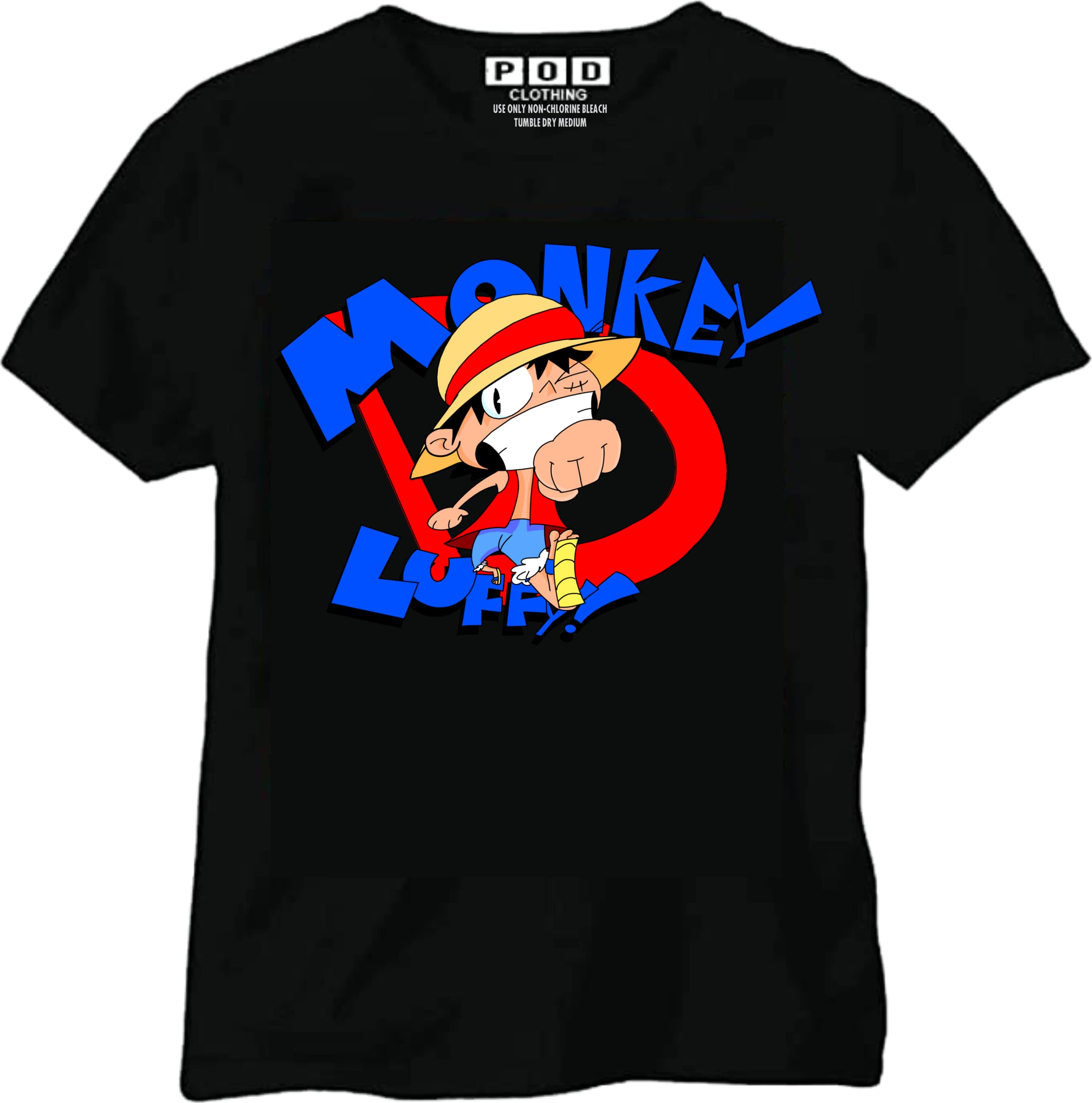 POD Clothing One Piece Monkey d Luffy kids t shirt boy tees gift for any occation birthday etc.