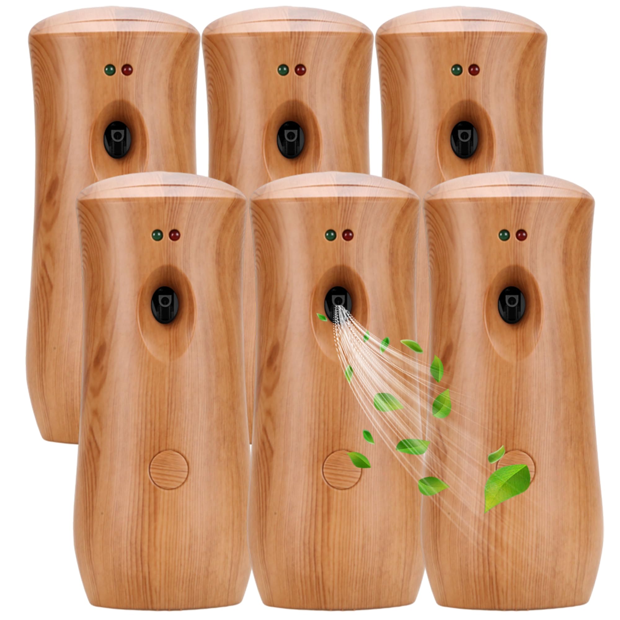 Automatic Air Freshener Spray Dispenser (6-Pack), Free Standing or Wall Mounted Adjustable Aromatherapy Machines for Home, Indoor, Bathrooms, Offices,