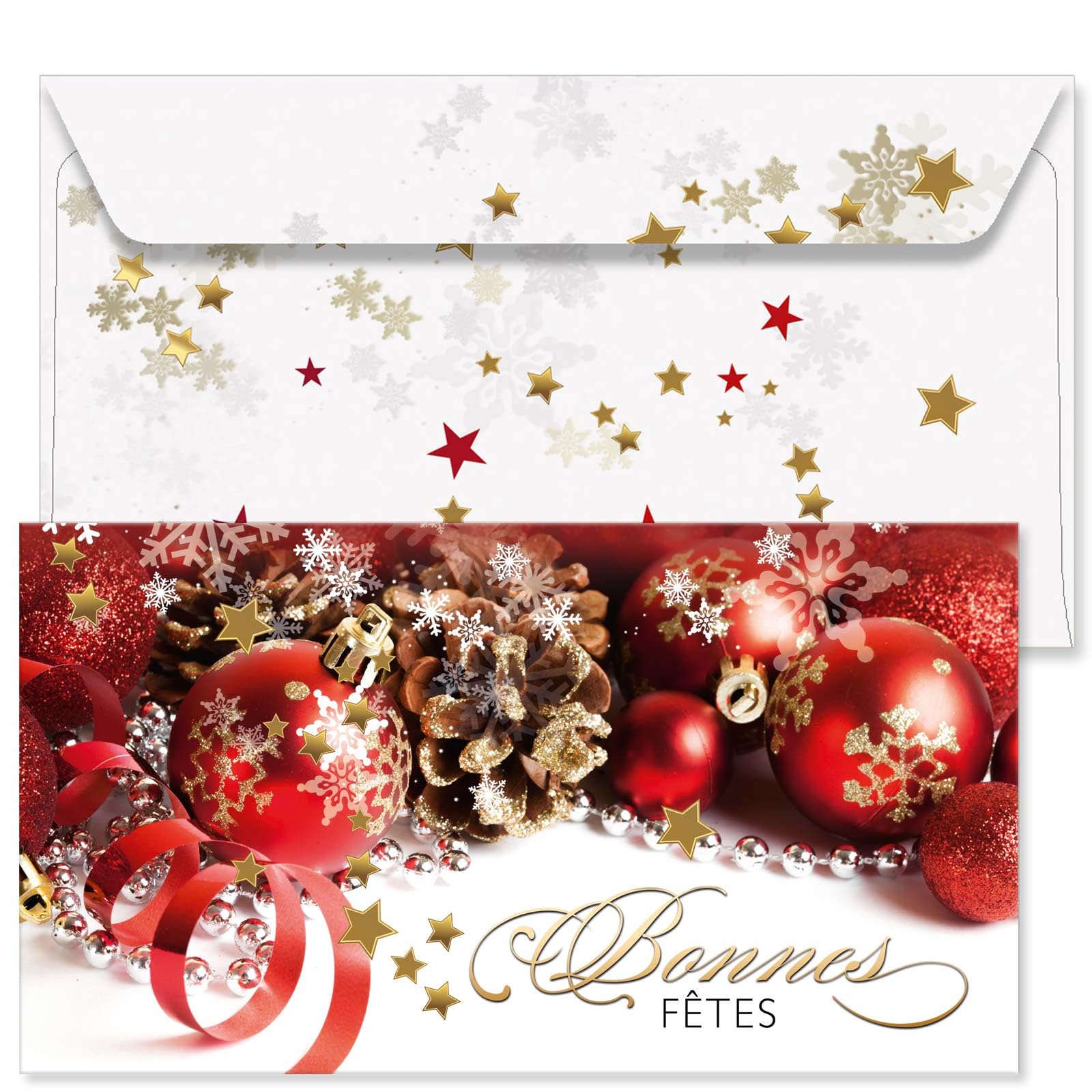 POS BON - 50 bons cadeaux à remplir avec enveloppe - formulaires imprimés pour Noël X1293F1-50-V1