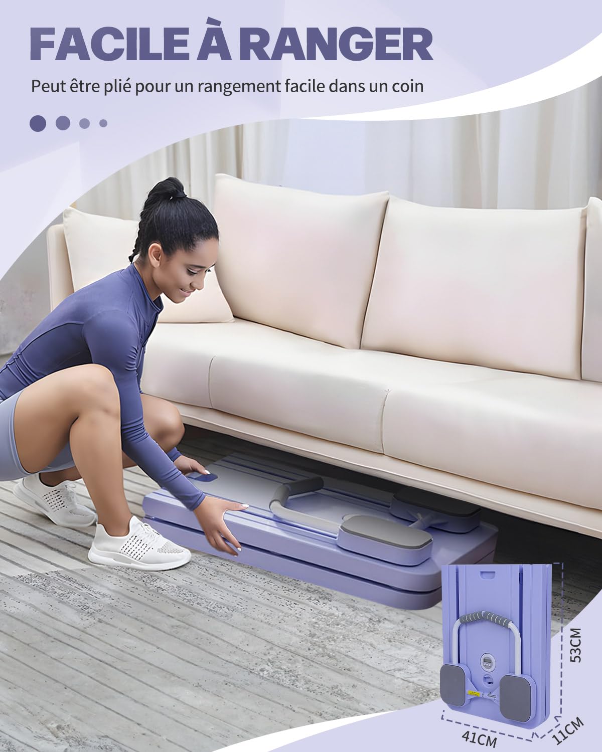 Kit Pilates Reformer 5 en 1 Pliable avec Compteur LED, Réformateur de Pilate Planche de Pilates AB Roller, Planche d'exercice Multifonction pour Renforcement du Core, Abdos, Entraînement Complet