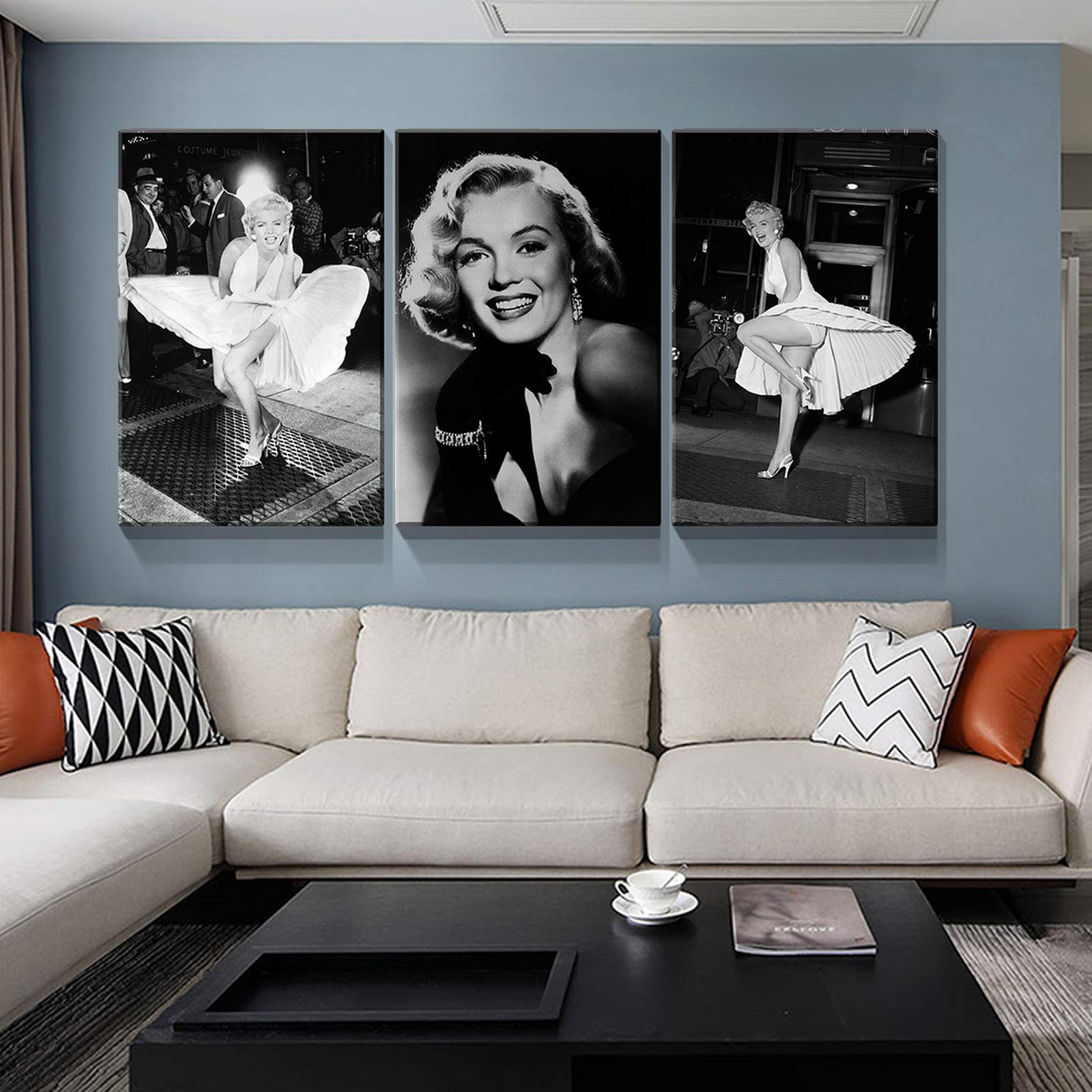Amazon.com: Denozer 3 Panel Marilyn Monroe Canvas Wall Art Poster