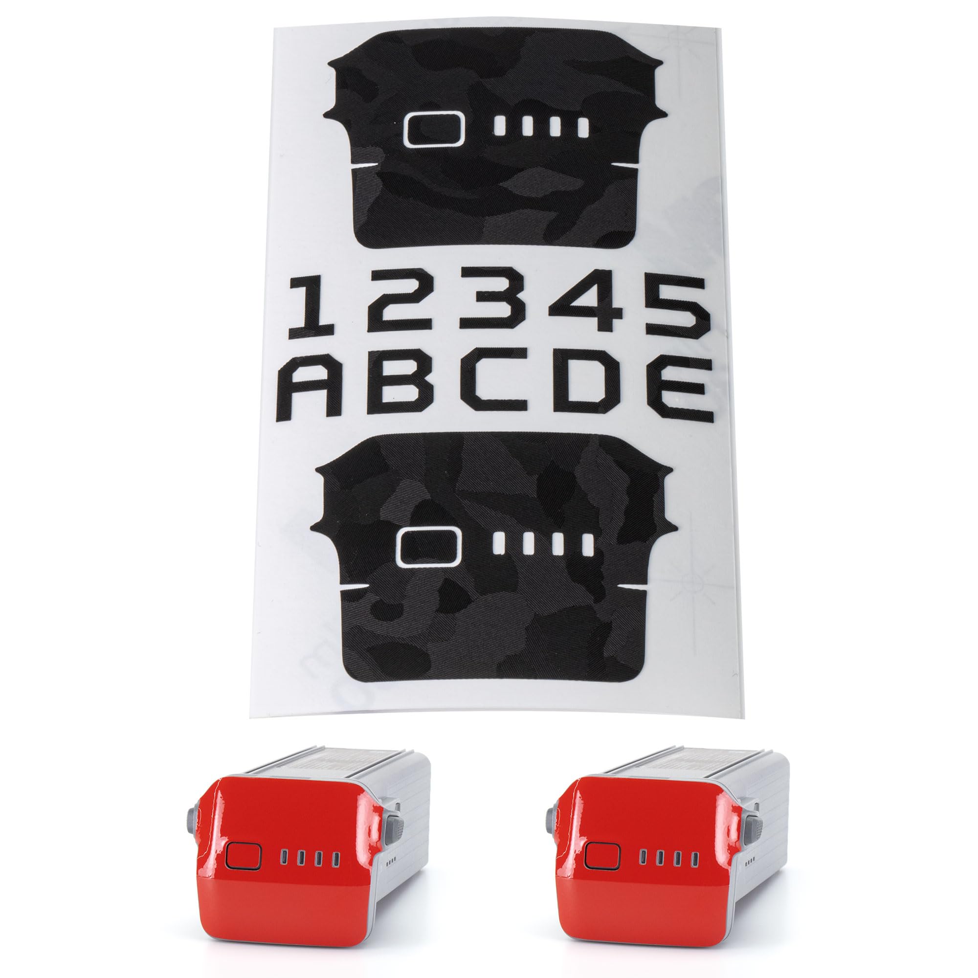 WRAPGRADE Skin Stickers Compatible with DJI Air 3 | Two Batteries (Black Bumpy CAMO)