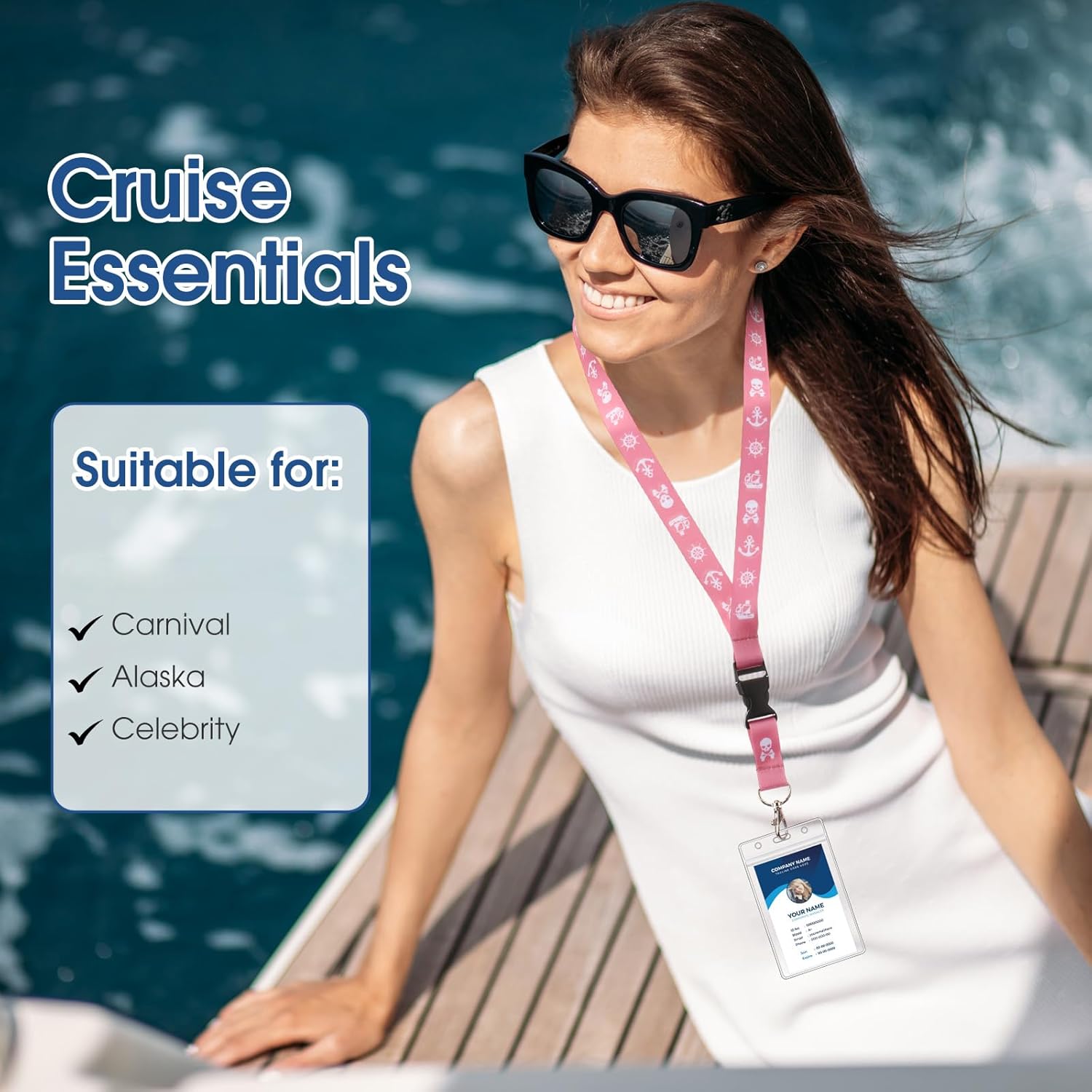 Geyoga 40 Pack Cruise Lanyards Bulk Cruise Ship Lanyards with Waterproof ID Holder Carnival Lanyard for Ships Key Cards Ship Essentials Card Holder - Image 7