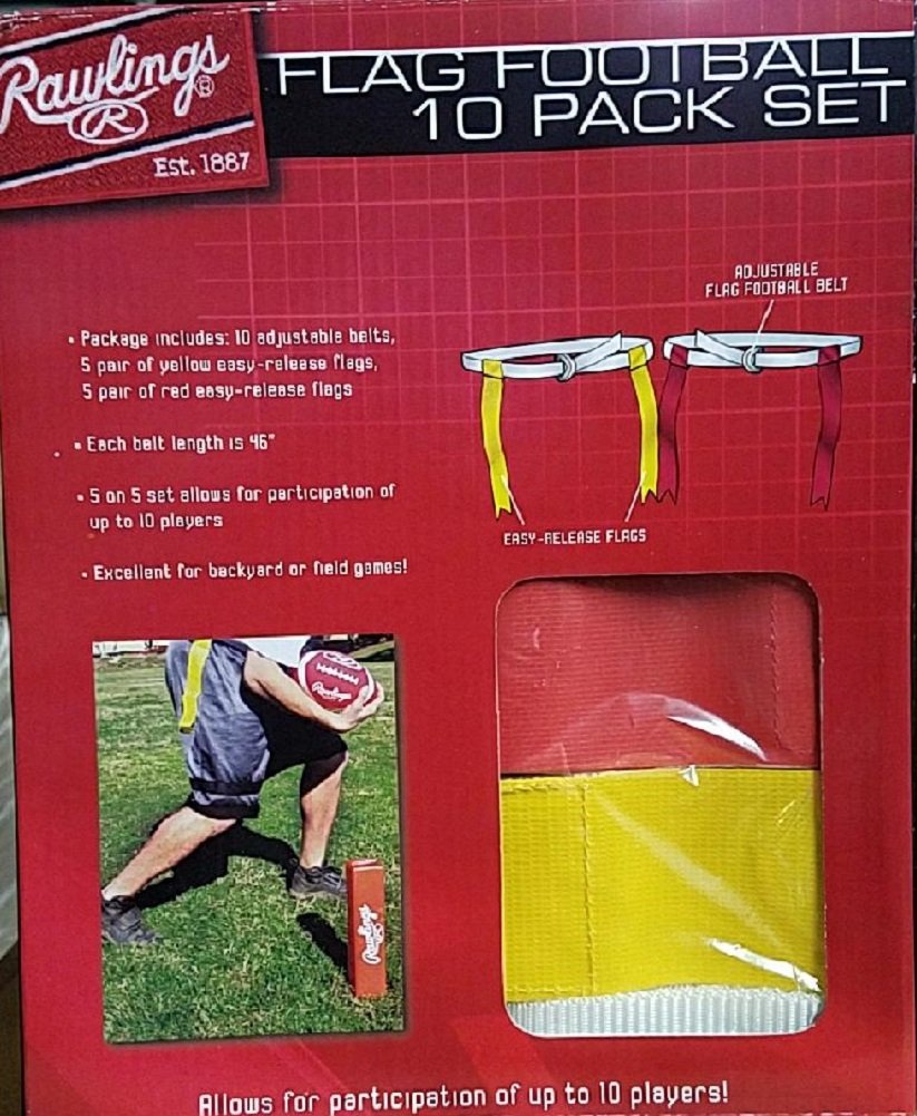 Rawlings Flag Football 10 Pack Set Yellow & Red