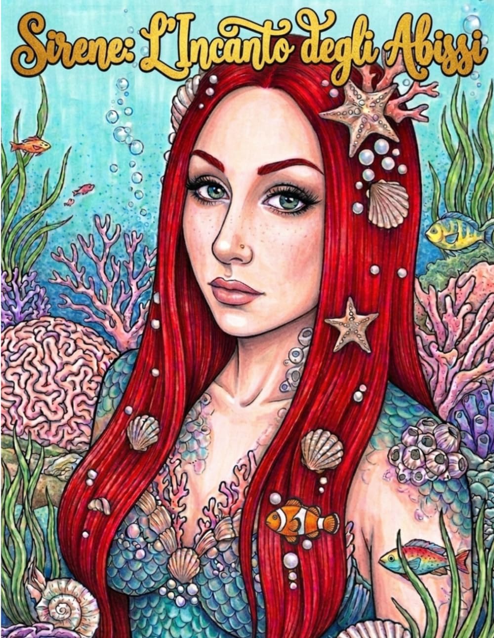 Sirene: L'Incanto degli Abissi: Libro da colorare per adulti e ragazzi con illustrazioni di sirene, tritoni e regni sottomarini