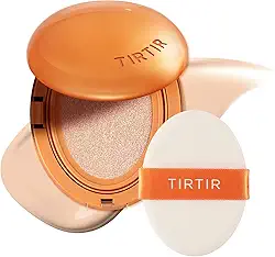 [*Tamanho mini*] Máscara TIRTIR Fit Ai Filter Cushion Foundation | Acabamento semifosco semelhante a IA - Até 72 horas Cobertura média a total Korean BB Cushion Make Up Beauty, #19C Petal, 0,4 Fl Oz