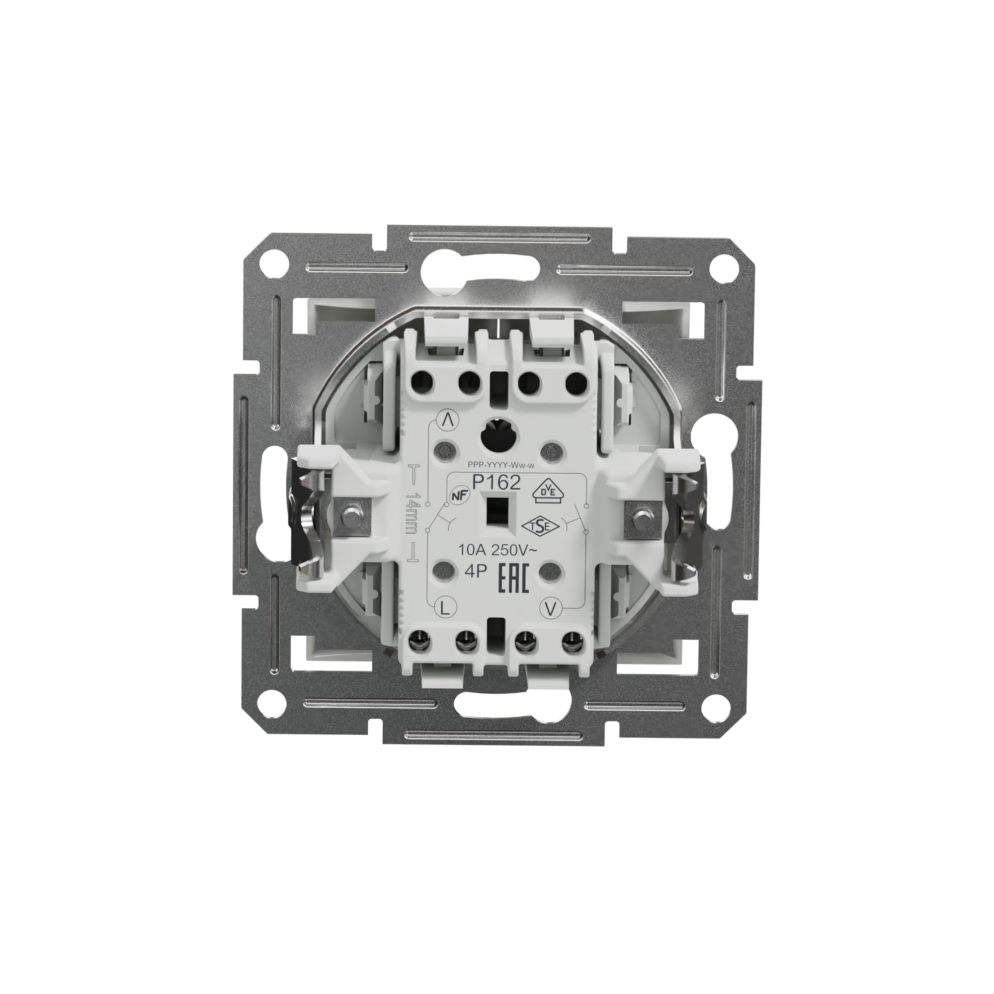 Schneider Electric Asfora EPH1370121D przycisk do rolet 10 A-250 V podtynkowy, przycisk żaluzji, zaciski wtykowe, biały