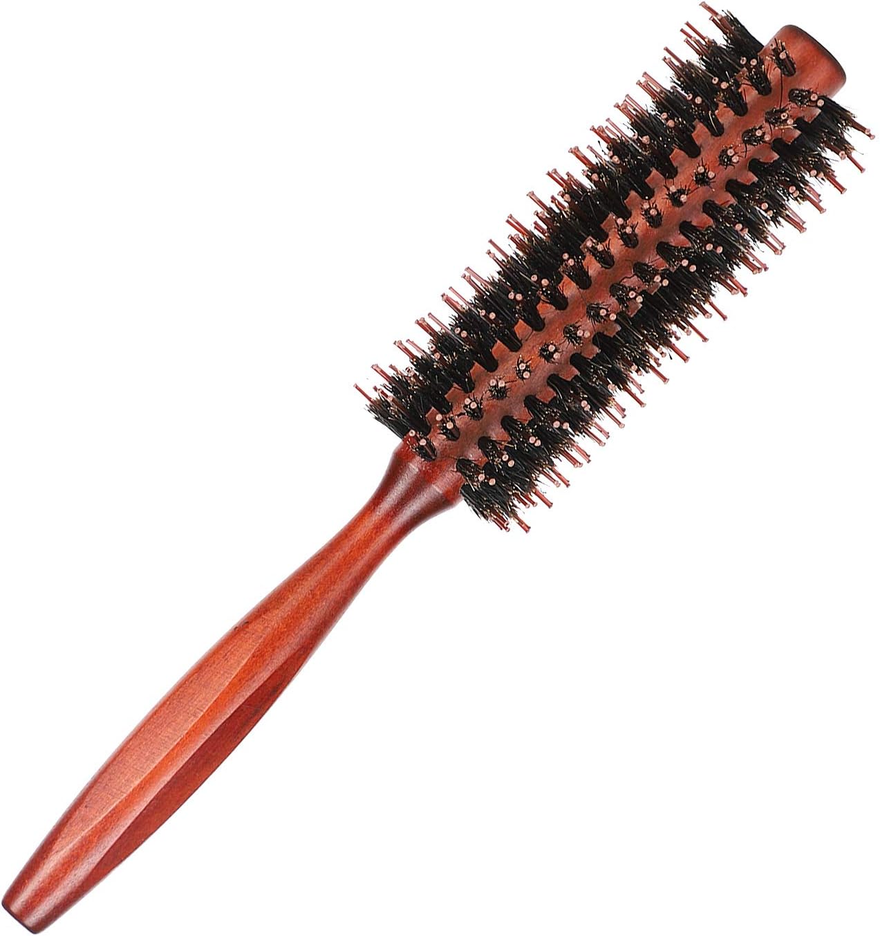 Wooden Round Hair Brush Boar Bristle Hairbrush 10 Rows Curling Comb Anti Static For Blowing Drying Hairs Detangling Styling Short Long Hairs Healthy Hairs Care