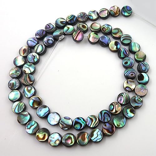 Miniatura 2 de Cuentas planas de abulón natural de 0.236in para hacer joyas de 16.0in