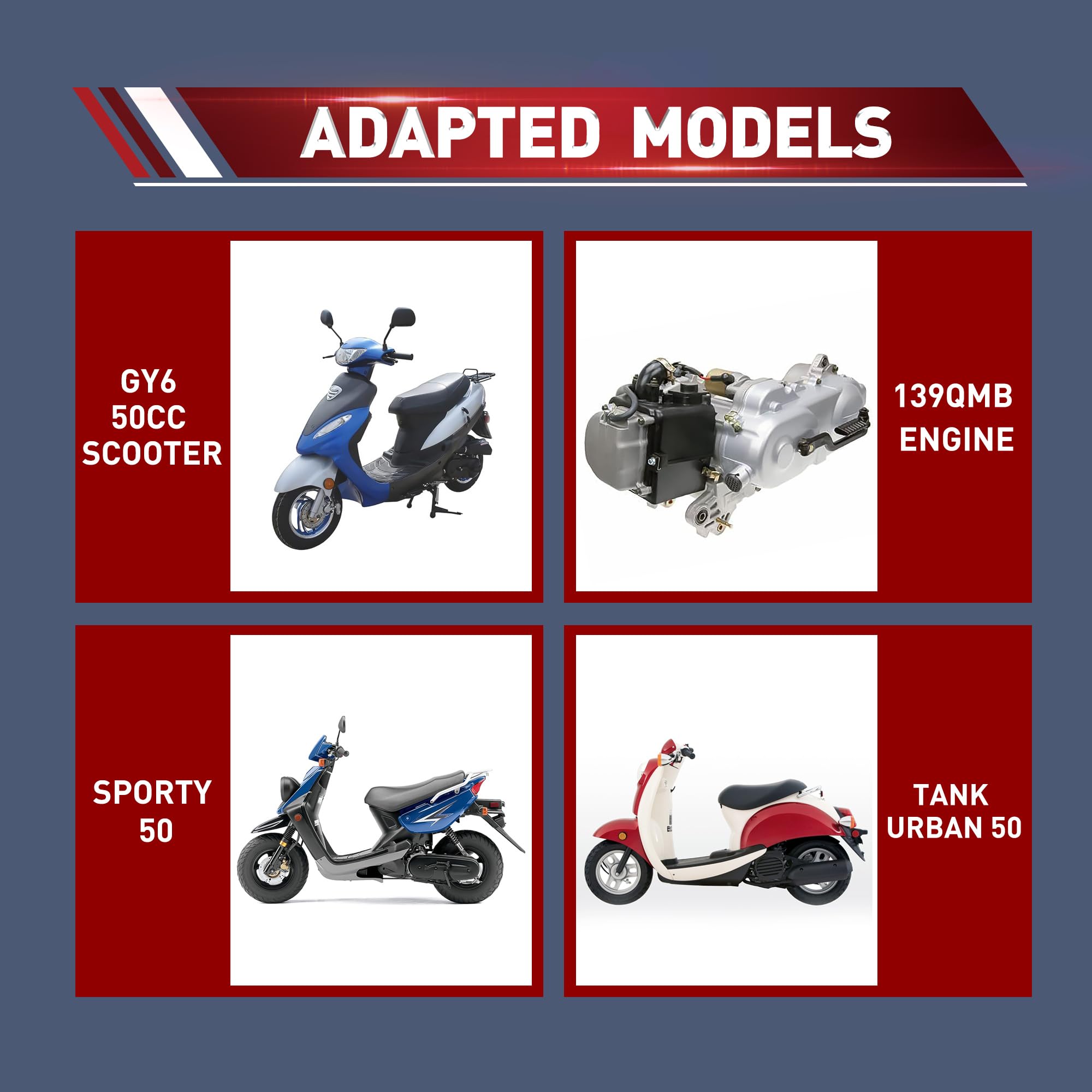 WOOSTAR 82 Glieder Kette - Ersatz Für 50-90ccm Roller & Motorräder