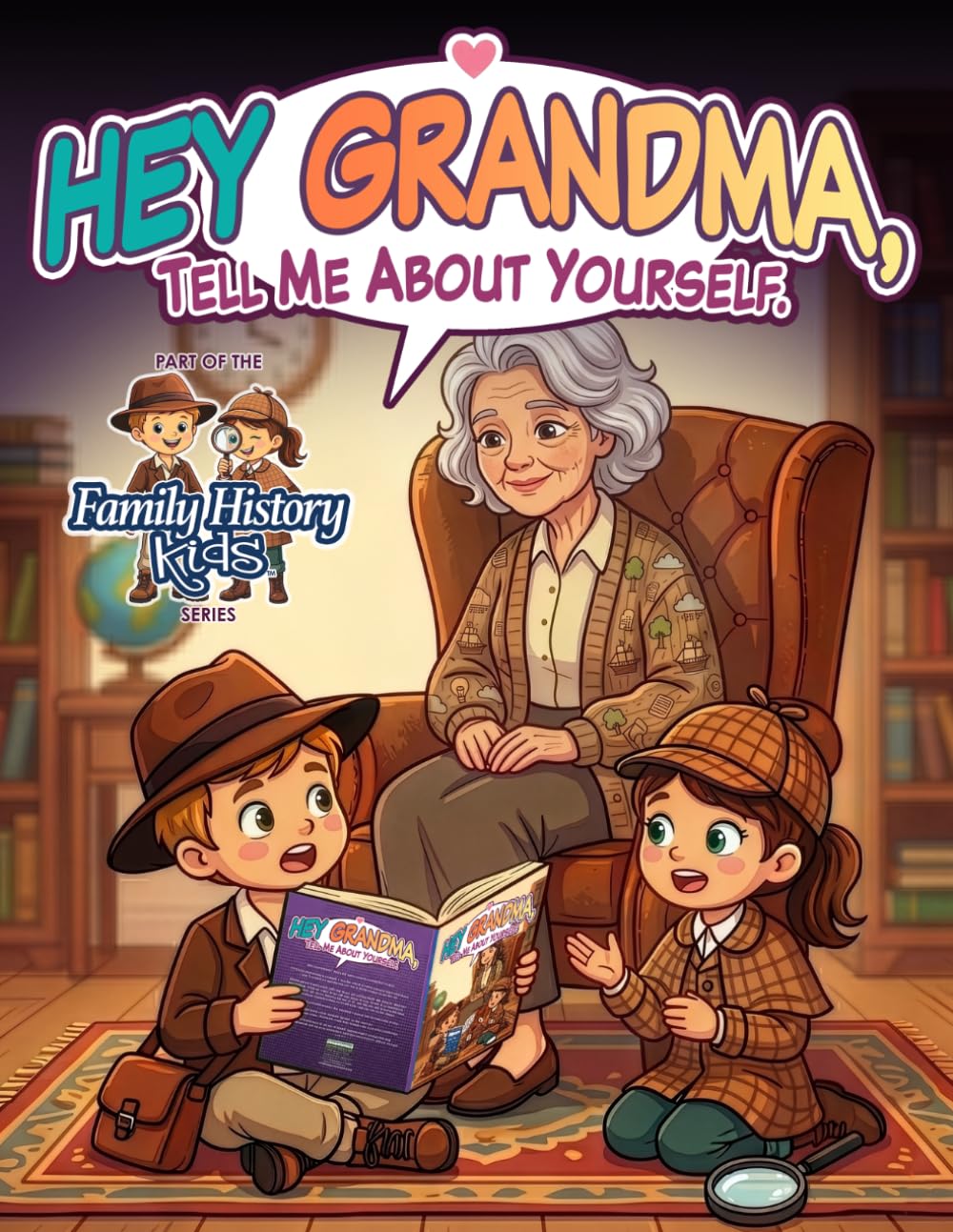 Hey Grandma, Tell Me About Yourself.: A Guided Keepsake Journal with Prompts to Record Her Life Story, Memories, and Advice (Family History Kids)