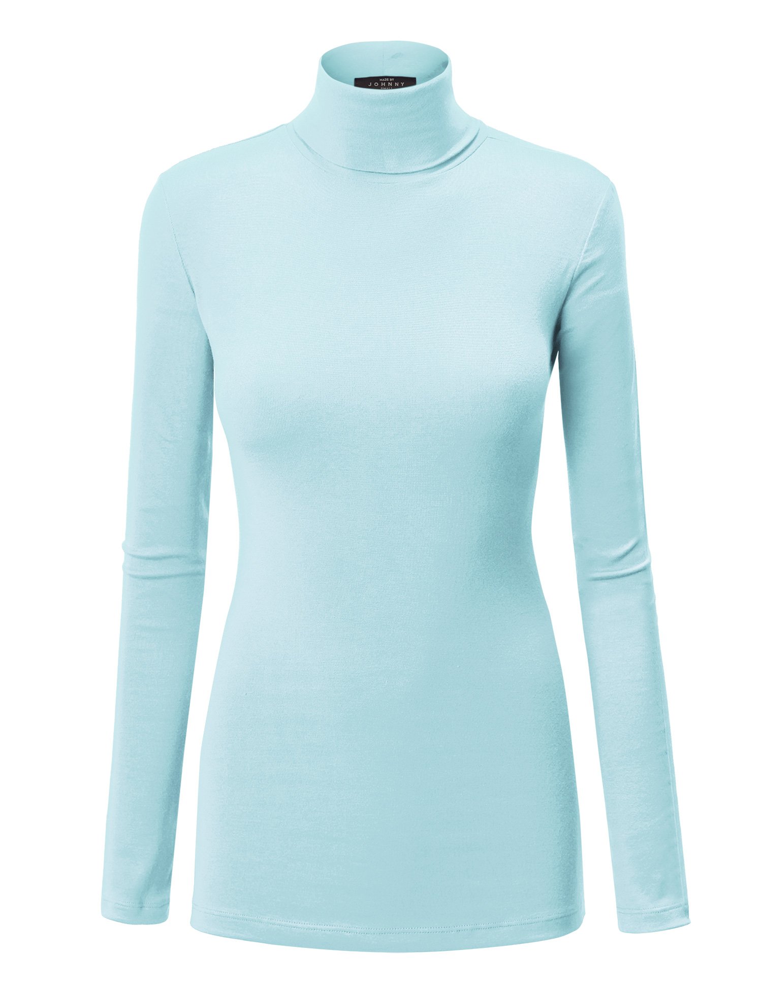 CTC Womens Lightweight Long Sleeve Rib Turtleneck Top Pullover Sweater - Made in USA