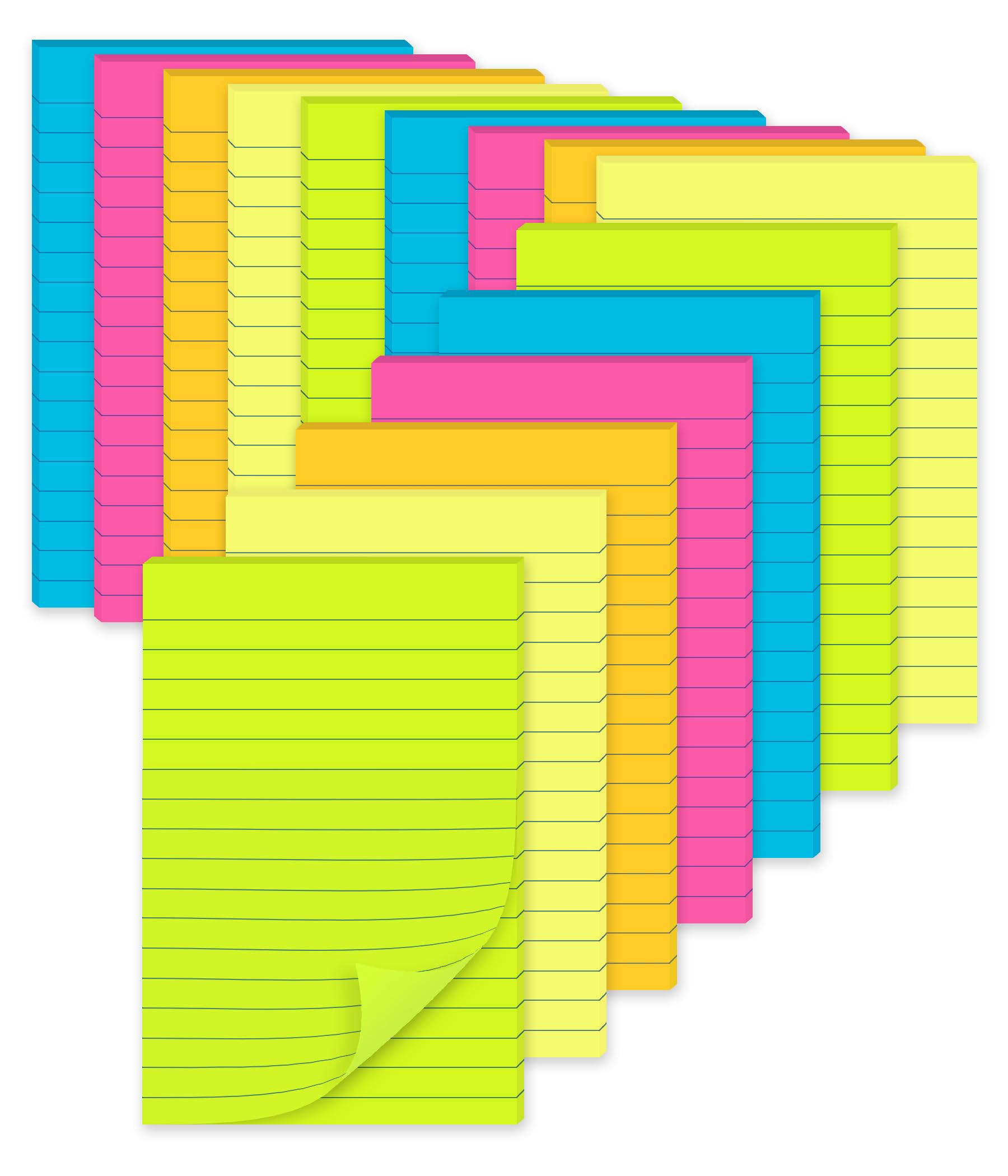 HCTBN (15 Pads) Lined Sticky Notes 4x6 in Post - Sticky Notes | Mubboo
