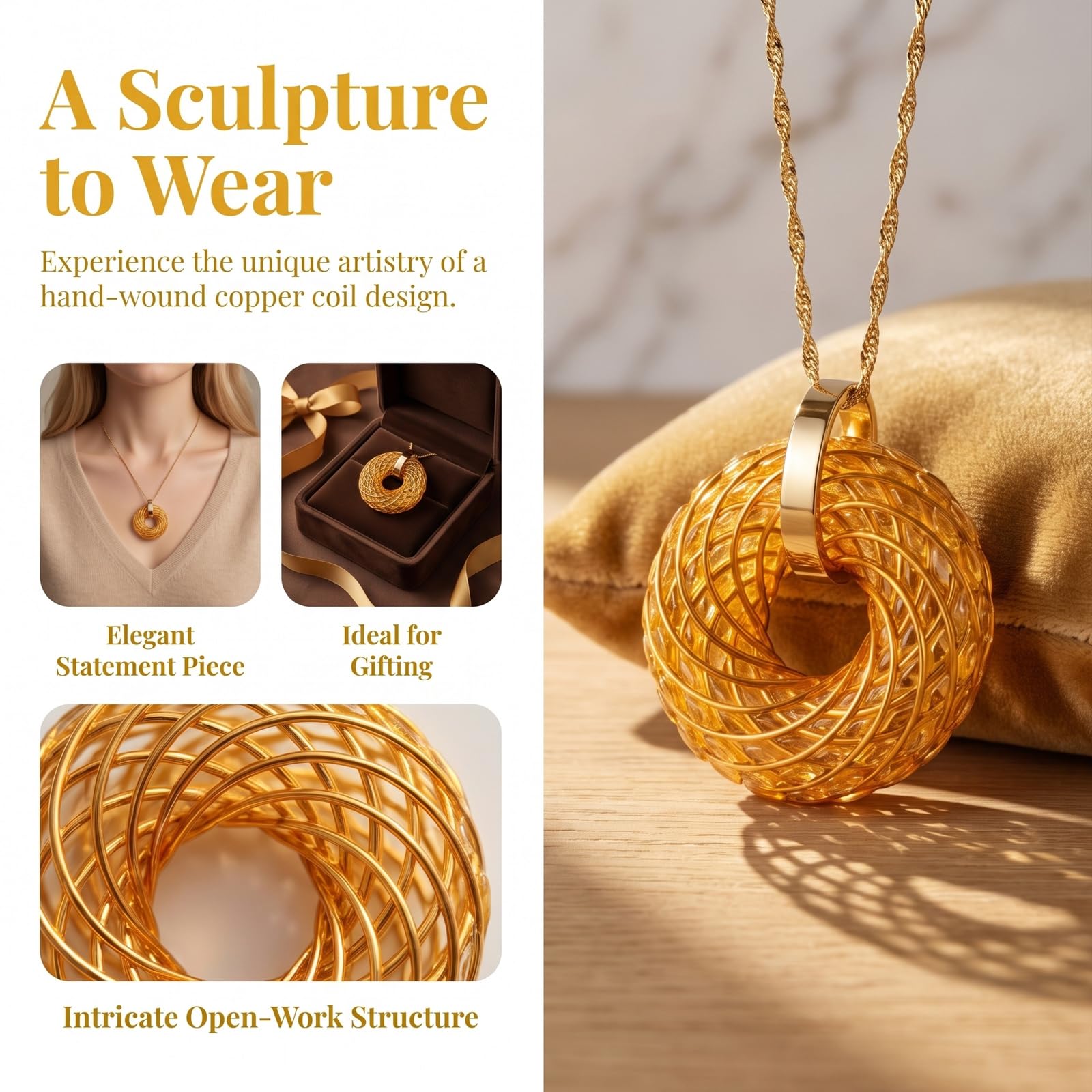 Bobina Oscillatrice Multionda, Ciondolo Antenna A Campo Magnetico, Talismano, Collana con Ciondolo A Bobina di Rodin per Meditazione, Collana Energetica Reiki, Fire