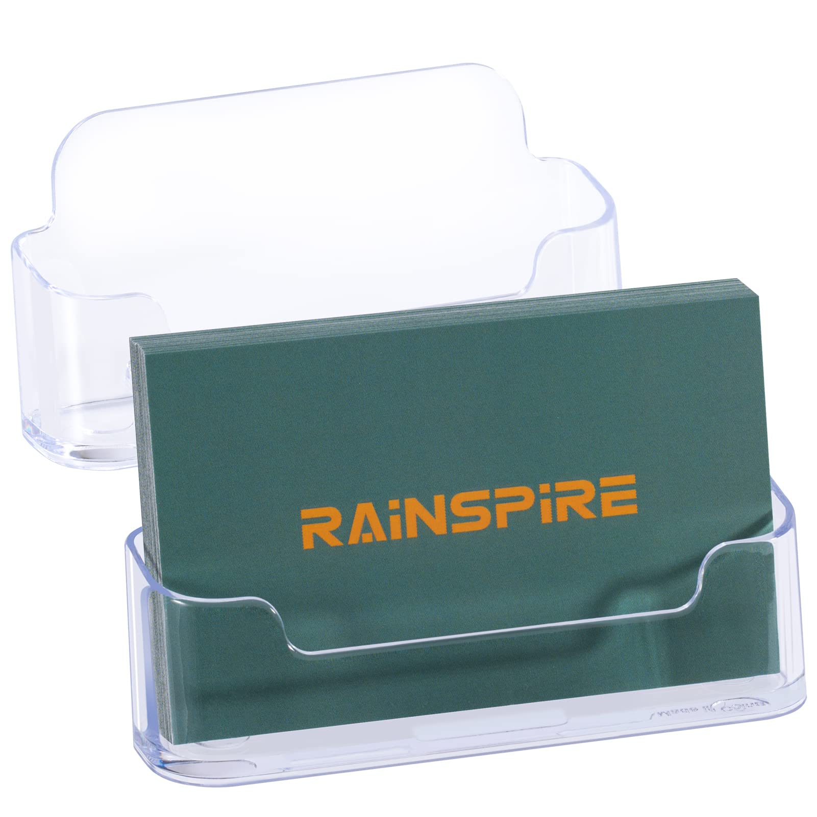 Buy Rainspire Business Card Holder Desk, 2 Pack Durable Hard Acrylic