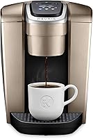 Vista 2 de Keurig K-Elite - Cafetera de cápsulas K-Cup de una sola porción, oro cepillado y K-Mini cafetera de una sola porción, gris estudio, tamaños
