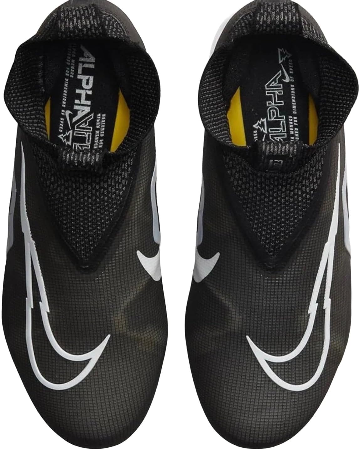 Nike Alpha Menace Elite 3 Flyknit Mid Men's Football Cleats Black White Grey CT6648-001 Size 15 Medium US - Image 4