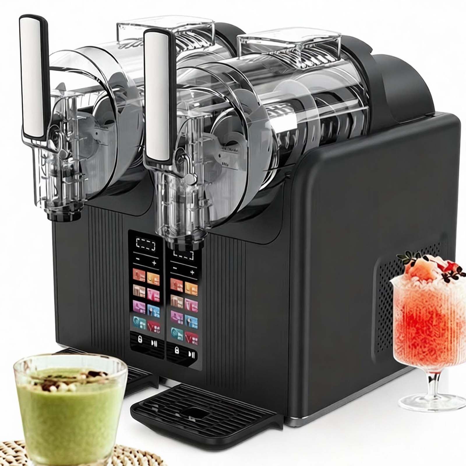 Slush Eis Maschine Für Zuhause 2x2l Doppeltank Touchdisplay Black