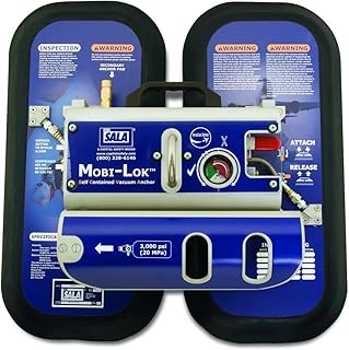 3M DBI-SALA Mobi-Lok 2200108 Aviation Industry Self Contained Vacuum Anchor System, With Attachment For Air Bottle, Carrying Case, Blue/Black
