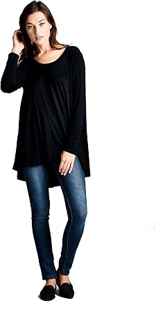 On Trend Paris Womens Long Sleeve Casual Loose T-Shirt Tunic