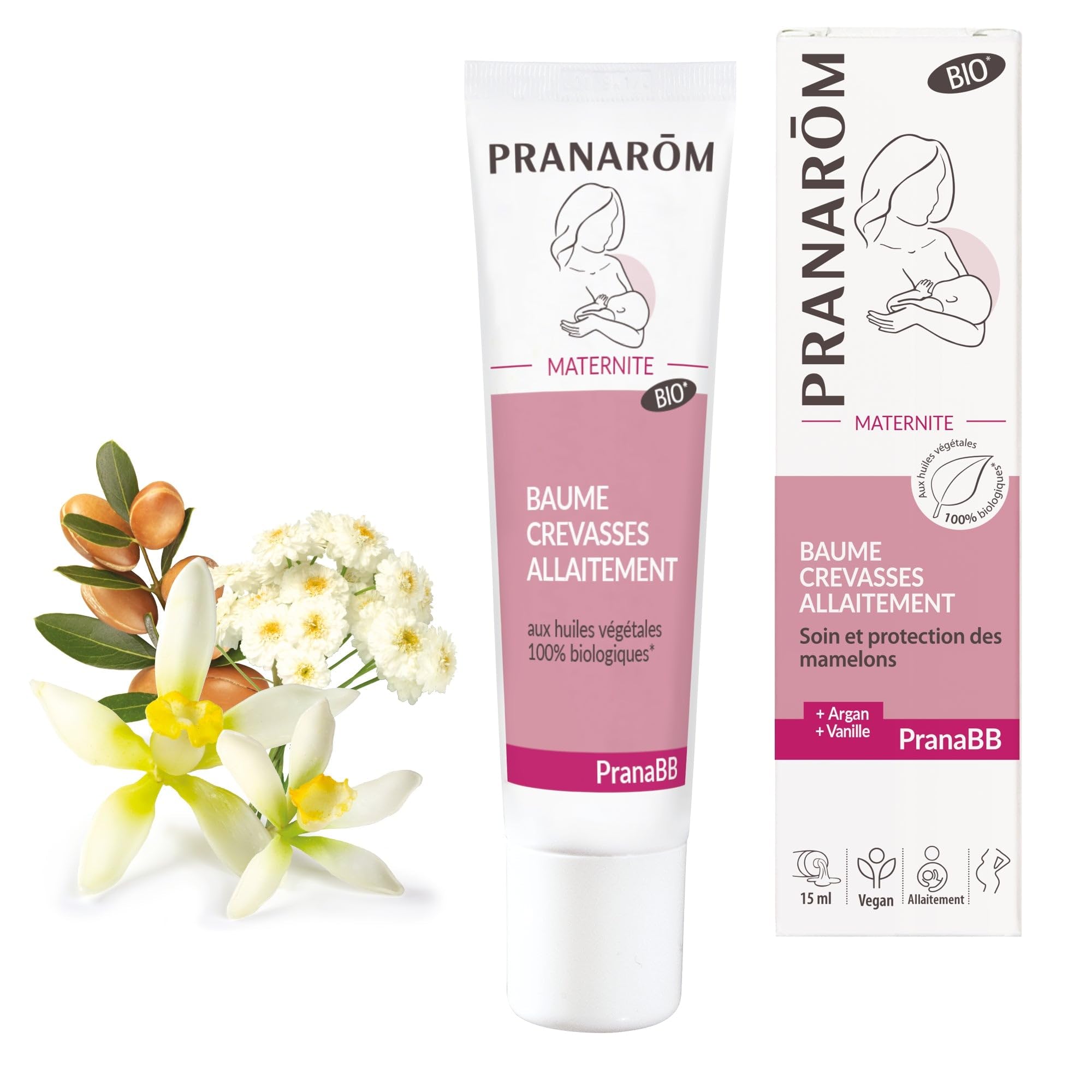 Pranarôm PranaBB Baume Crevasses Allaitement Bio 15 ml
