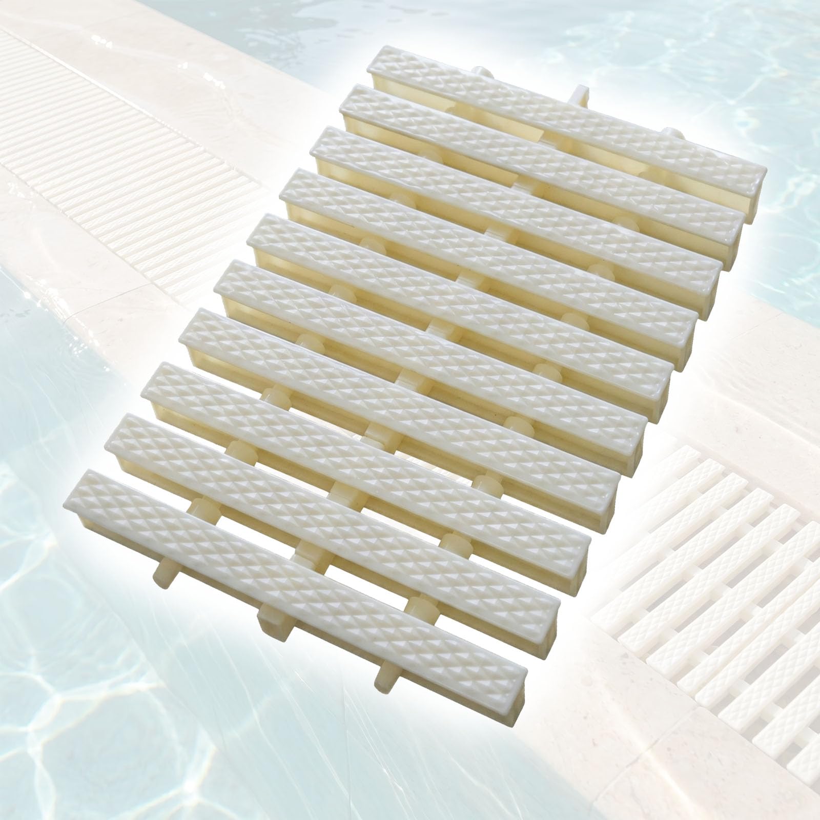 Grille de trop-plein de drainage contre les flaques de piscine et terrasse