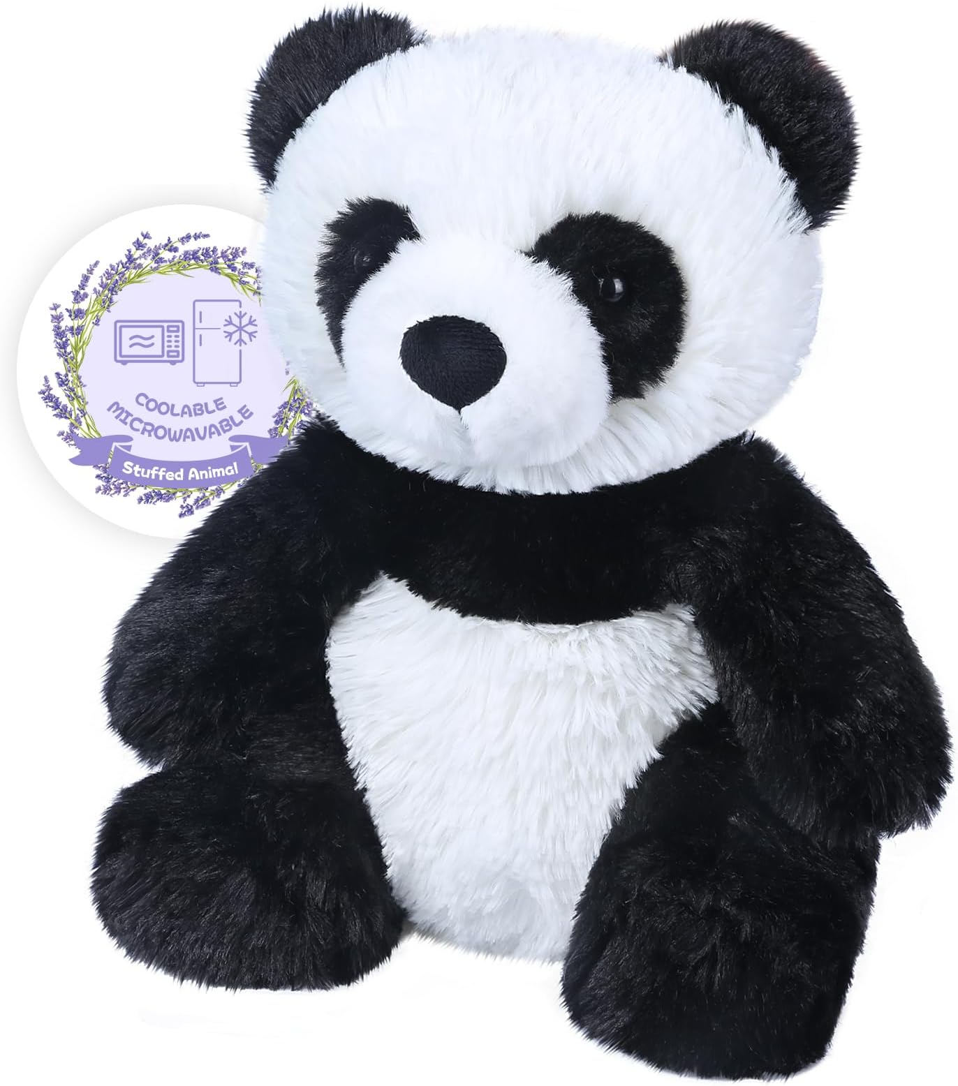 SuzziPals Heatable & Coolable Panda Stuffed Animals, Cute Microwavable Heating Pad Plushies for Soothing & Relaxation,Emotional Support Stuffed Plush Toys, Panda Gifts