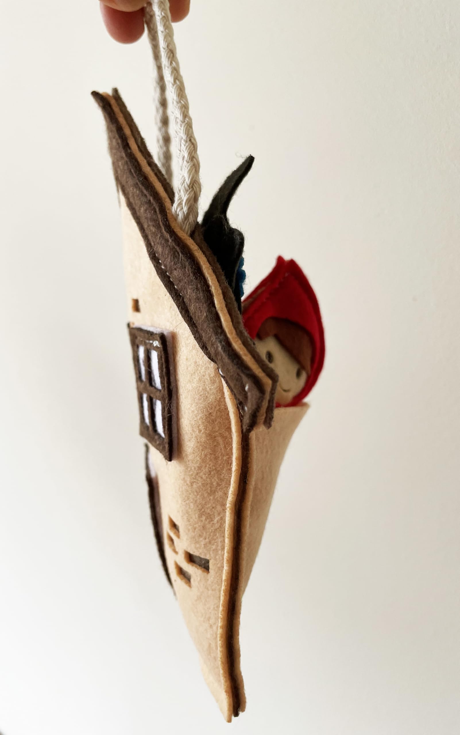 "Little Red Riding Hood Finger Puppet, Storytelling Finger Puppet for Kids, Perfect for Imaginative Play Nursery Rhymes - Image 3
