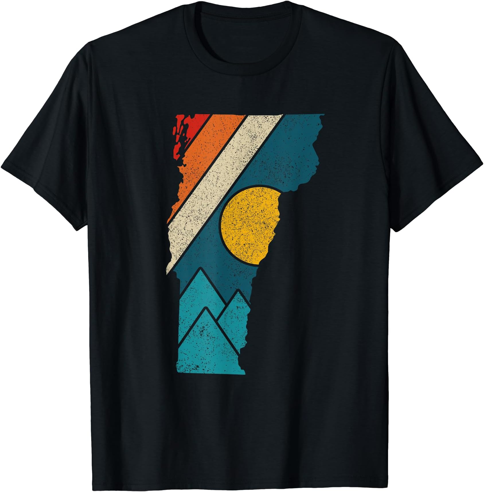 We Love Vermont - Vintage Gifts & Apparel Co.Vermont Vintage State Map Mountains Hiking Nature Pride T-ShirtOEKO-TEX STANDARD 100