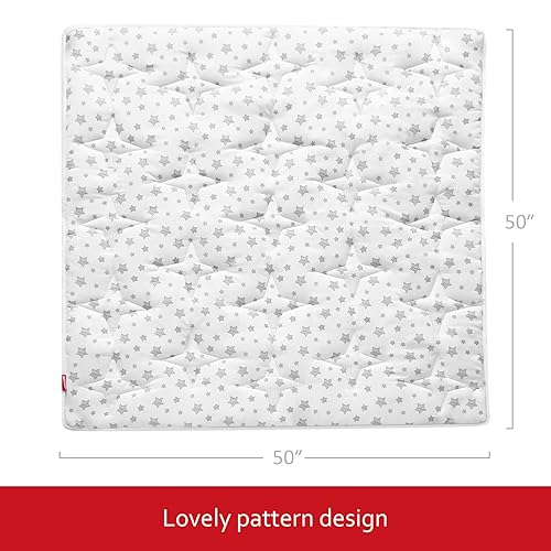 Miniatura 51 de Tapete para corralito de bebé de 47 x 47 pulgadas, tapete de una pieza antideslizante acolchado para bebé para jugar de 47 x 47 pulgadas, tapete