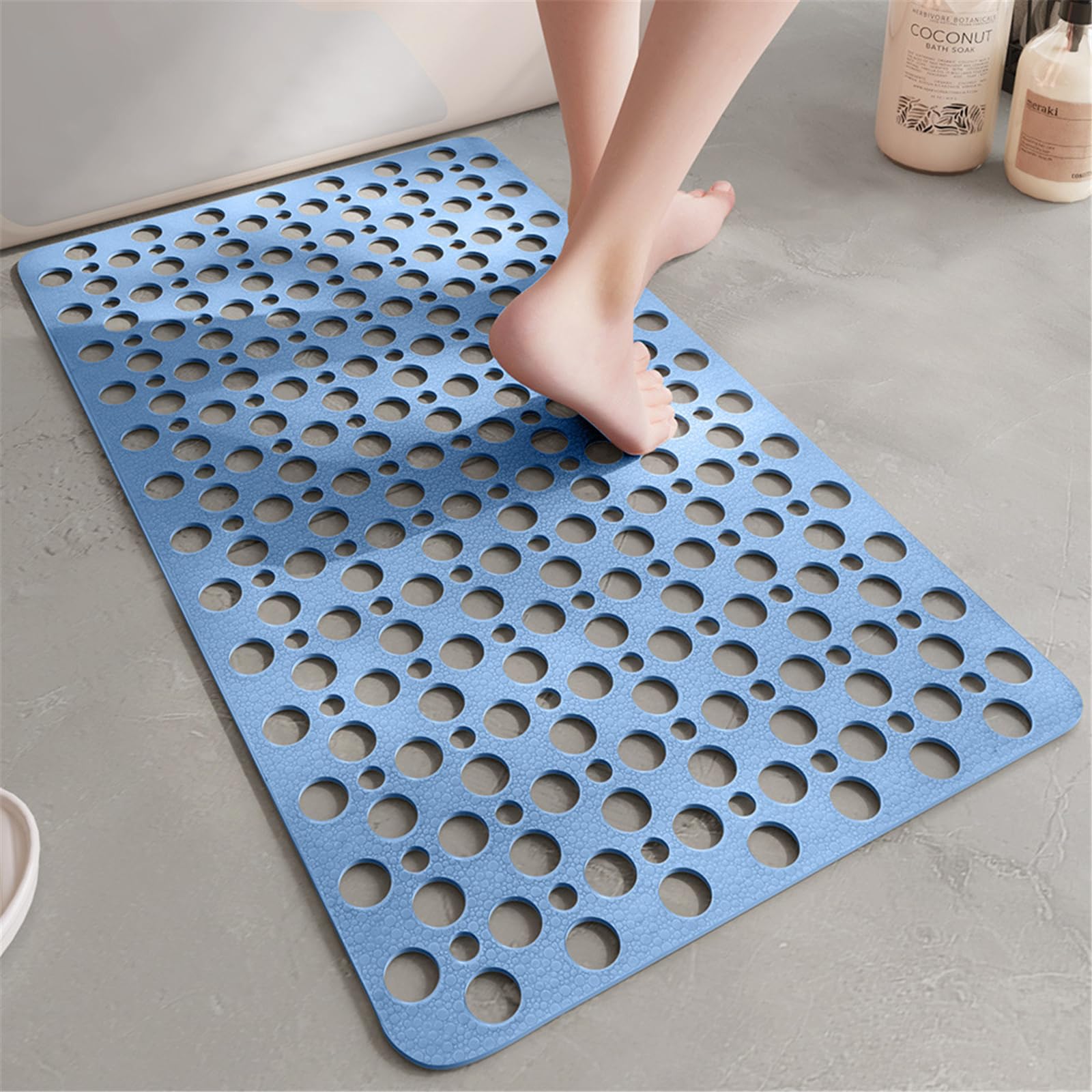 PANGBOER Alfombrillas de baño con ventosas, antideslizante, impermeable, almohadilla de suelo de ducha, suave y cómoda al tacto, fácil de limpiar