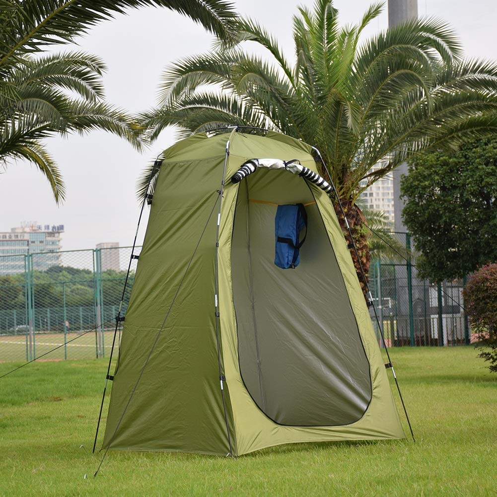 Toilettenzelt Pop Up Duschzelt for Campingzelt Dusche Sichtschutzzelt for Umkleiden Umkleidekabine Strand Angeln Wandern Tragbares Außentoilettenzelt 120 * 120 * 180 cm