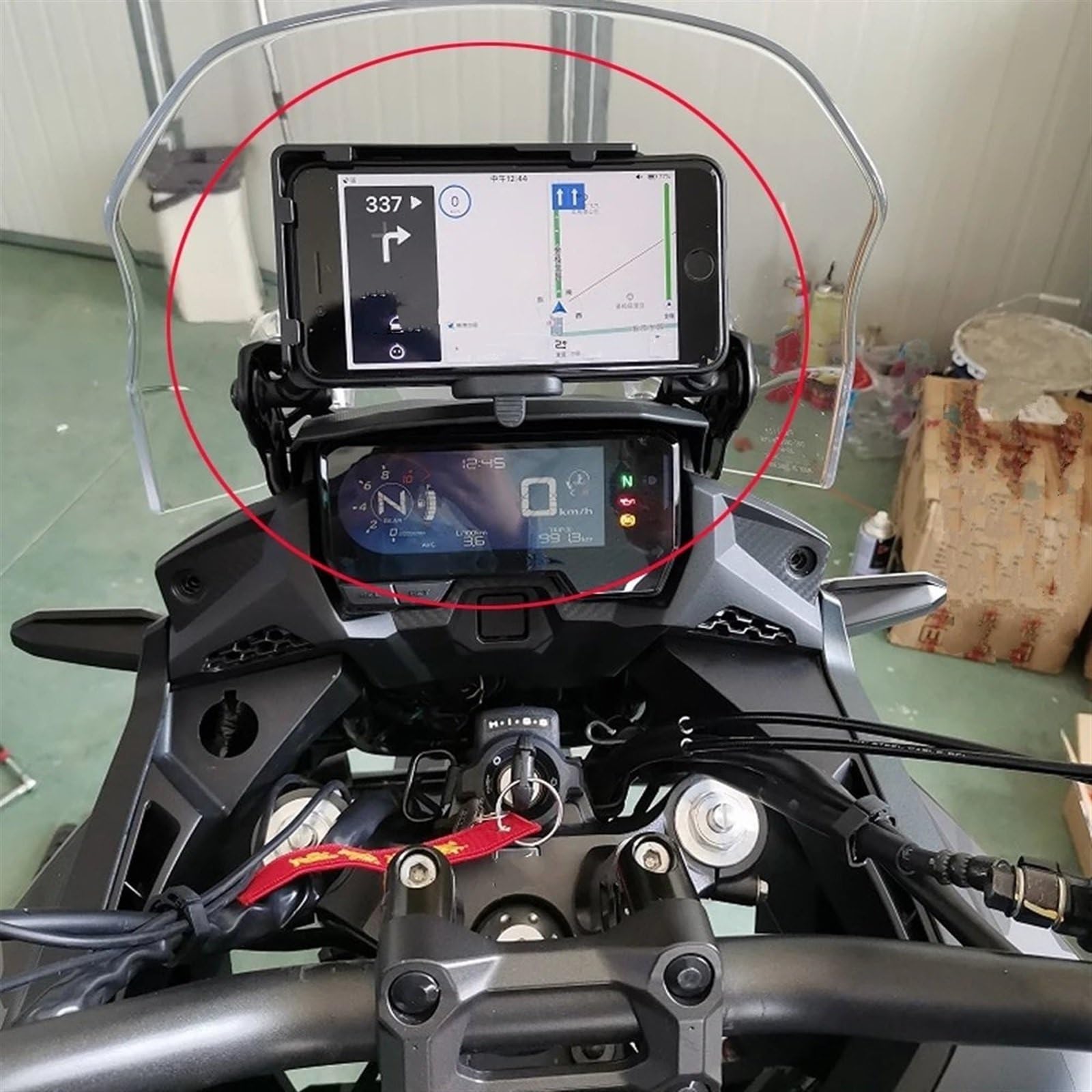Support Telephone Velo pour CB500X CB500 X CB 500X 2016 2017 2018 2019 2020 Moto GPS/téléphone Intelligent Navigation GPS Support Plaque Support Adapté Telephone Moto Rotation(B)