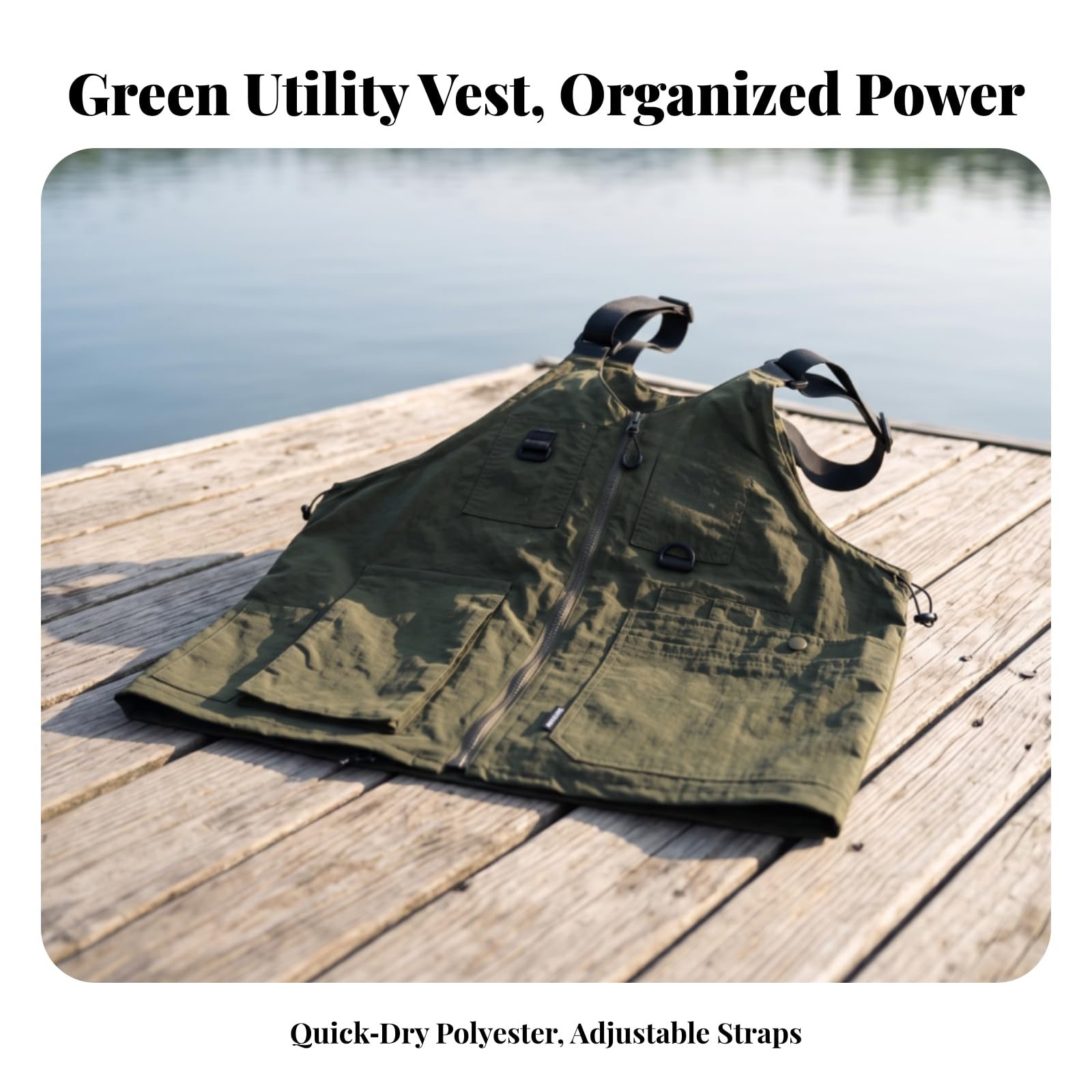 Gilet Multitasche Traspirante | Gilet Trasformabile in Zaino, Idrorepellente, per Trekking, Pesca