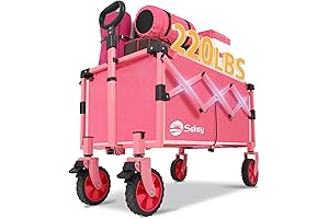 Sekey Foldable Wagon Cart with All-Terrain Wheels