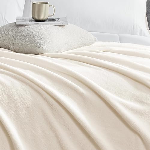 Vista 272 de Hansleep Manta de vellón tamaño individual, color verde azulado, suave y acogedora manta de franela mullida para cama, sofá, viajes, campamento