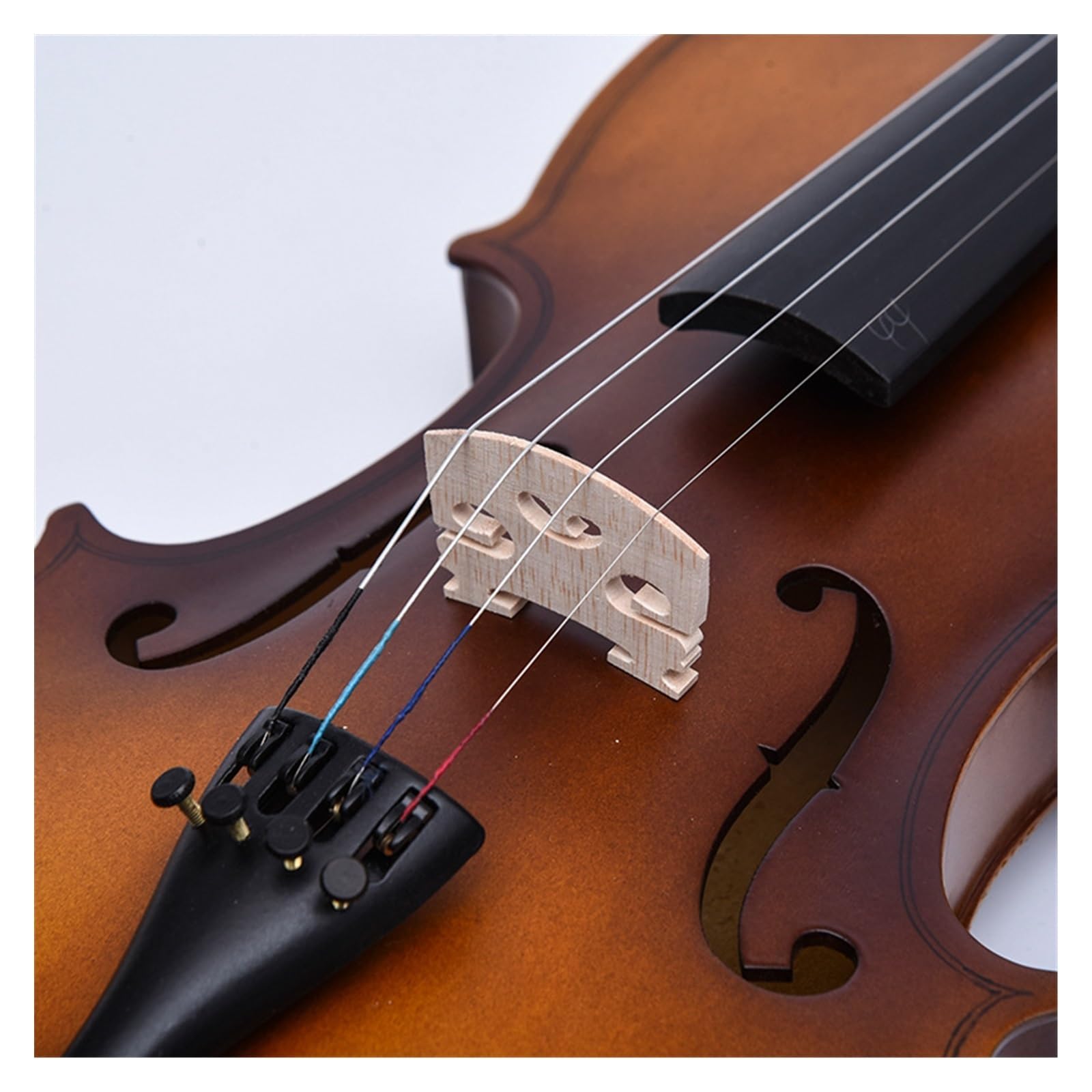 Violín 4/4 Hecho A Mano En Madera Contrachapada Mate Para Principiantes Instrumento De Violín