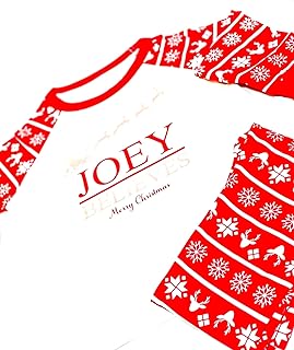 Personalised Children's Christmas Pyjamas - Red Winter Long Sleeve Pyjamas with Kid Name - Custom Matching Christmas PJS Set & Kids Grows - Holiday Gifts for Kids-Girls-Boy-Toddler (2-3 Yrs, pyjamas)